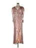 Mac Duggal 100% Polyester Silver Cocktail Dress Size 16 - photo 1
