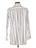 Hem & Thread 100% Rayon Stripes Ivory 3/4 Sleeve Button-Down Shirt Size L - photo 2