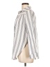 Hem & Thread 100% Rayon Stripes Ivory 3/4 Sleeve Button-Down Shirt Size L - photo 5