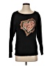 FC Jeans 100% Cotton Hearts Black Pullover Sweater Size S - photo 1