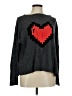 Kersh Hearts Solid Multi Color Gray Pullover Sweater Size M - photo 1