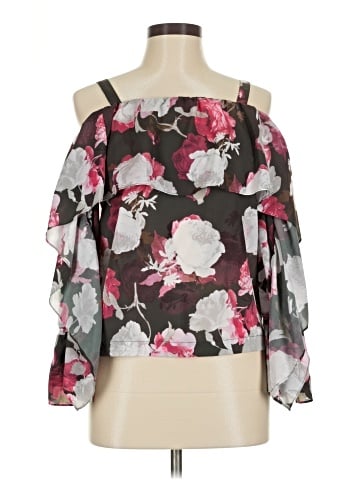 Scripted 3/4 Sleeve Blouse (view 1)