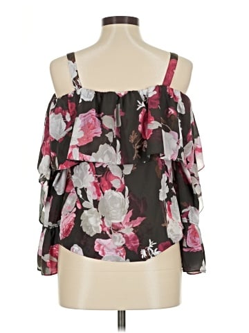 Scripted 3/4 Sleeve Blouse (view 2)