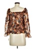 BRANNAN 100% Polyester Brown 3/4 Sleeve Blouse Size M - photo 2