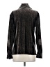 Sag Harbor Metallic Black Long Sleeve Blouse Size S - photo 2