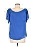 Q&A 100% Polyester Blue Short Sleeve Blouse Size M - photo 2