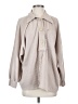 Pixi + Ivy Gray Ivory Long Sleeve Blouse Size S - photo 1