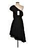 Likely 100% Polyester Solid Black Cocktail Dress Size 4 - photo 2
