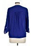 a.n.a. A New Approach 100% Polyester Blue 3/4 Sleeve Blouse Size L - photo 2