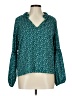 Blue Rain Teal Green Long Sleeve Blouse Size L - photo 1
