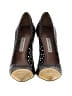 Tabitha Simmons Gold Black Heels Size EU 37 1/2 - photo 2