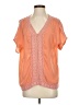 Japna 100% Polyester Orange Short Sleeve Blouse Size S - photo 1