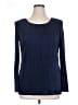 Virgo 100% Polyester Blue Long Sleeve Top Size 14 - photo 1