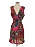 Unbranded 100% Polyester Paisley Red Pink Casual Dress Size S (estimated) - photo 2