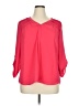 Signature Studio 100% Polyester Pink 3/4 Sleeve Blouse Size XL - photo 1