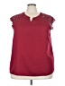 Shein Curve 100% Polyester Burgundy Sleeveless Blouse Size 4X - photo 1