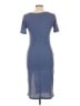 No Comment Solid Blue Casual Dress Size L - photo 2