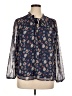 Lucky Brand Blue 3/4 Sleeve Blouse Size XL - photo 1