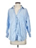 Zara Blue Long Sleeve Blouse Size XS - photo 1
