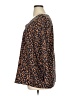 Downing Studio Animal Print Brown 3/4 Sleeve Blouse Size 1X - photo 5