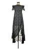 Mi ami 100% Polyester Paisley Black Blue Casual Dress Size S - photo 1