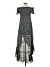 Mi ami 100% Polyester Paisley Black Blue Casual Dress Size S - photo 2
