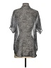 TINA Stephens Animal Print Silver Short Sleeve Blouse Size XS - photo 2