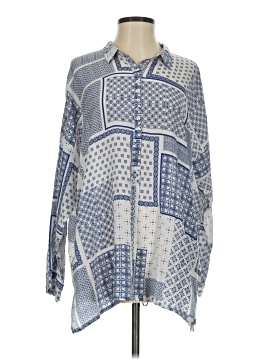 Johnny Was Long Sleeve Silk Top