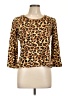 Nostalgia Animal Print Brown 3/4 Sleeve T-Shirt Size L - photo 1