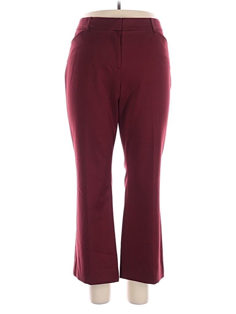 Pre-owned Anne Klein Casual Pants In Burgundy