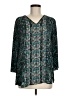 Cato 100% Polyester Teal 3/4 Sleeve Blouse Size M - photo 1