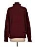 Zesica Solid Burgundy Turtleneck Sweater Size M - photo 2