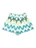 Trina Turk 100% Polyester Chevron-herringbone Teal Shorts Size XS - photo 2
