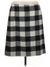 Talbots Checkered-gingham Gray Wool Skirt Size 8 - photo 1