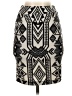 Renee C. Graphic Ivory Casual Skirt Size S - photo 1