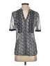 Banana Republic 100% Polyester Silver Short Sleeve Blouse Size XS - photo 1