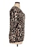 Veronica M. Animal Print Brown Long Sleeve Blouse Size XL - photo 4