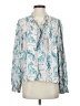 Conditions Apply Animal Print Pink Teal Long Sleeve Blouse Size S - photo 1