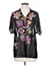 CAbi 100% Polyester Floral Gray Short Sleeve Blouse Size S - photo 1