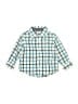 Gymboree 100% Cotton Plaid Teal Long Sleeve Button-Down Shirt Size 18-24 mo - photo 1