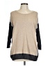 Zozo Color Block Tan Pullover Sweater Size L - photo 1