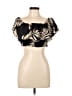 Shein 100% Polyester Black Short Sleeve Top Size L - photo 1