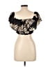 Shein 100% Polyester Black Short Sleeve Top Size L - photo 2