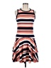 MICHAEL Michael Kors Stripes Orange Casual Dress Size M - photo 1