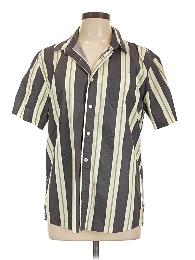 Pre-owned Rsq Short Sleeve Button Down Shirt In Gray