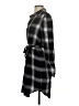 Max Studio 100% Rayon Plaid Black Casual Dress Size S - photo 5