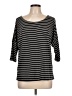 Ambrielle Stripes Black 3/4 Sleeve T-Shirt Size L - photo 1