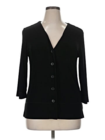 Choices 3/4 Sleeve Button-Down Shirt (view 1)