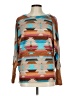Bibi Print Brown Pullover Sweater Size L - photo 1