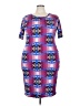 Lularoe Graphic Purple Cocktail Dress Size 3X - photo 1